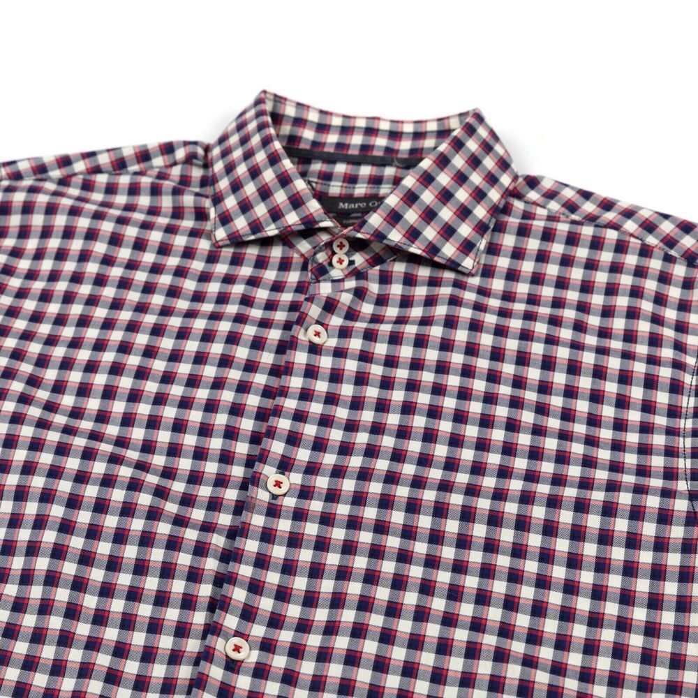 Marc O'Polo Mens Button Front Plaid Long Sleeve‎ Shirt Size Large 41/42 EUC
